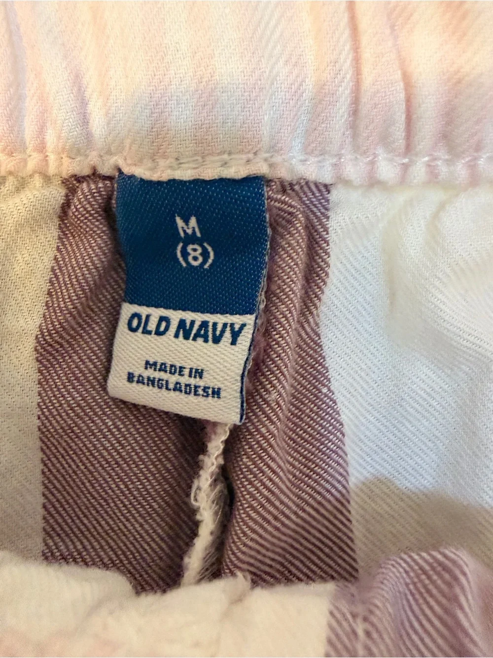 Old Navy Girls Purple and White Striped Casual Shorts